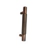 3.7 Inch Centers "Tahan" Pure Solid Brass Knurled T Bar Cabinet Pull/Handle
